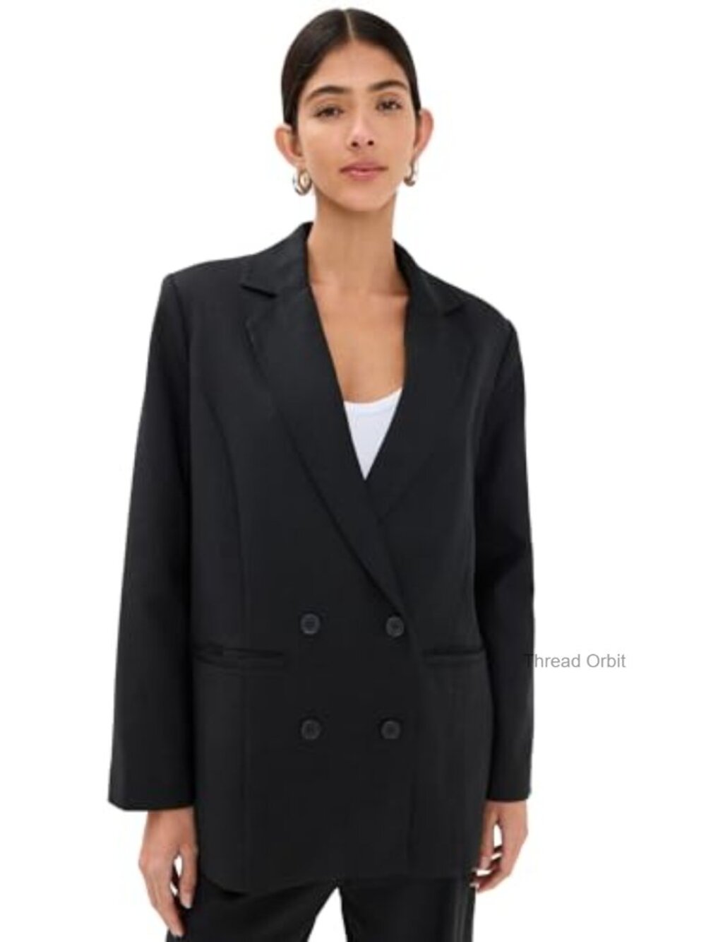La Quinta Linen Blend Blazer Double-Breasted Notch Lapel Business Casual